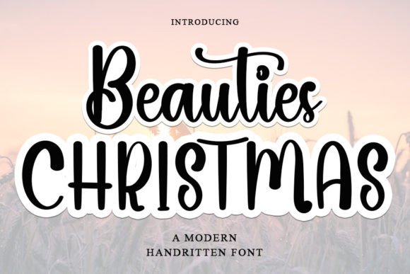 Beauties Christmas Font: Elegant Script for Handmade Labels & Holiday Designs