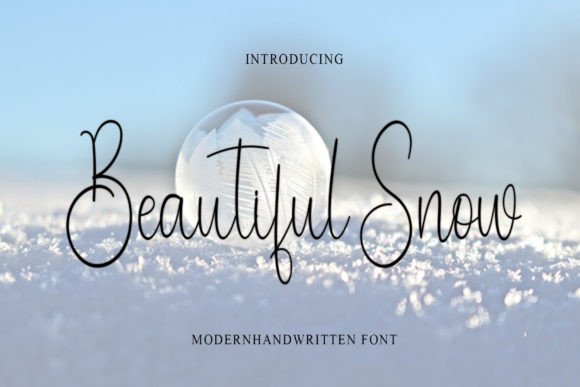 Beautiful Snow Font: Elegant Handwritten Charm for Makers