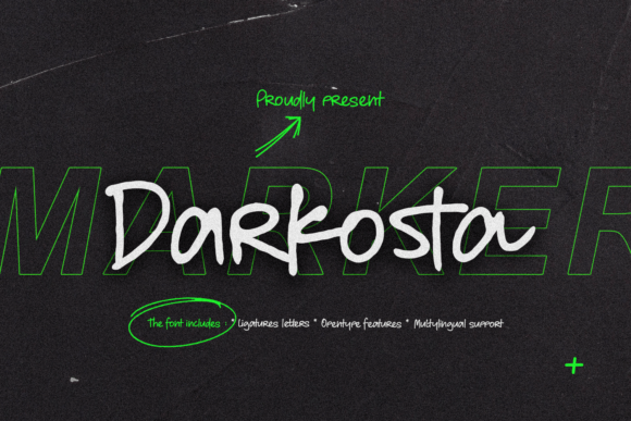 Darkosta: A Handwritten Script Font That Commands Attention