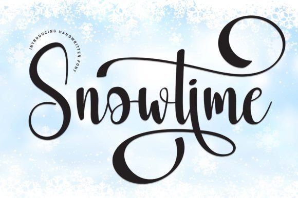 Snowtime Font: Elegant Handwritten Style for Crafters & Sellers