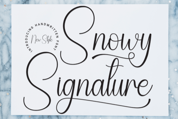 Snowy Signature: A Handwritten Font That Feels Like Home